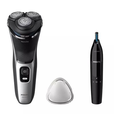 Elektrischer Rasierer Philips Shaver 3000 Series S3143/02 mit 3-Kopf-System