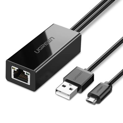 Netzwerkadapter UGREEN USB-Micro-B / RJ45 1m Schwarz