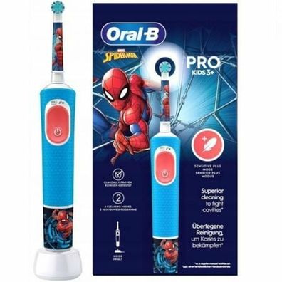 Elektrische Kinderzahnbérste Oral-B Vitality Pro Kids Spiderman Blau