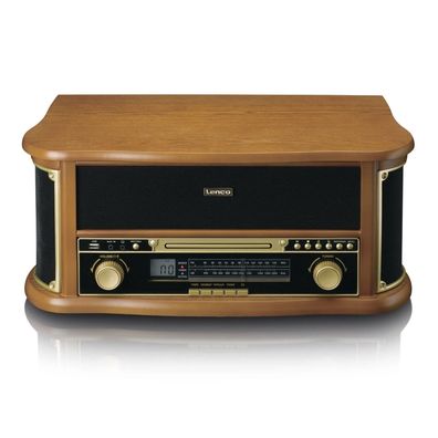 Plattenspieler Lenco TCD-2551WD mit Bluetooth und CD-Player