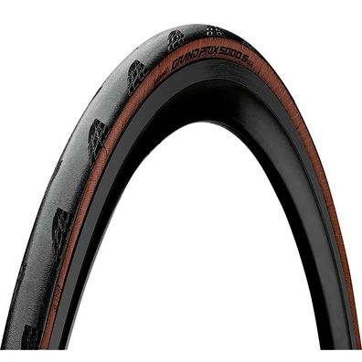 Fahrradreifen Continental Grand Prix 5000 S Tubeless Ready schwarz/braun