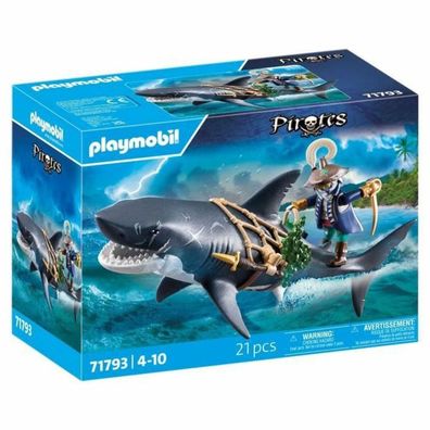 Spielzeug Playmobil Pirat und Riesiger Hai mit beweglichem Kiefer