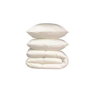 Bettwäsche Set BigBuy Microfaser 220x240 cm + 2 Kissen 60x60 cm Weiß