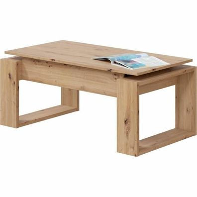 Couchtisch BigBuy Ciara mit klappbarer Tischplatte, Eiche dekor