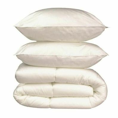 Bettwäsche Set BigBuy Microfaser Weiß 200x200 cm