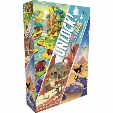 Escape-Spiel Asmodee Unlock Kids Histoires d'ßpoques blau