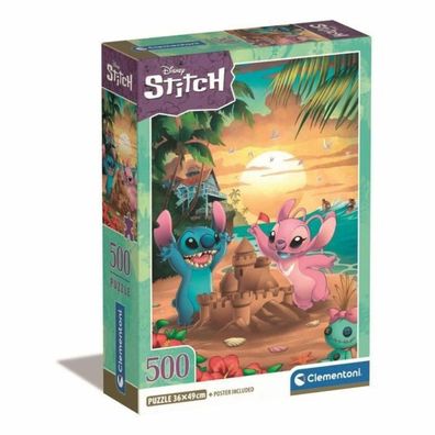 Puzzle Clementoni Compact 500 Teile - Stitch, multicolor