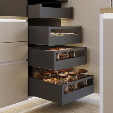 Schubladensystem Emuca Protone 30kg grau anthrazit