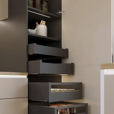 Außenschublade Emuca Protone 30kg Grau Anthrazit