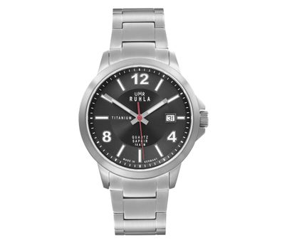 UMR Ruhla 32004 Herren Armbanduhr Titan Datum Saphirglas, 40mm