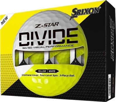 Golfball Srixon Z-Star Divide Weiß/Gelb