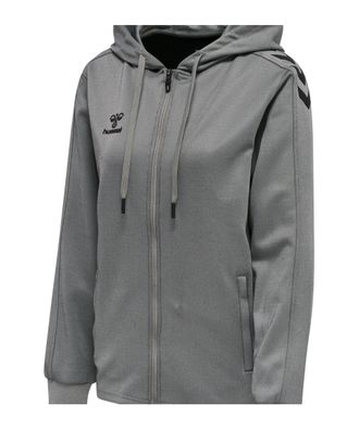 Sweatshirt Hummel hmlCORE XK POLY ZIP HOOD SWEAT grau