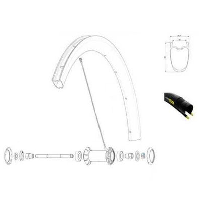 Felge Mavic Cosmic Pro Carbon UST TDF schwarz