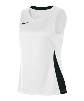 Basketball-Trikot Nike Team ßrmellos Weiß/Schwarz