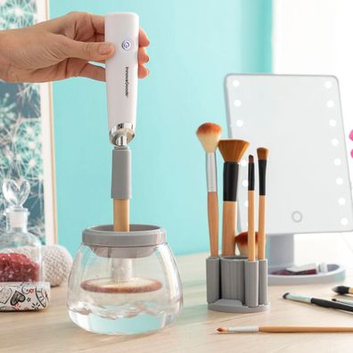 Make-up Pinselreiniger Northix Automatisch Weiß Grau