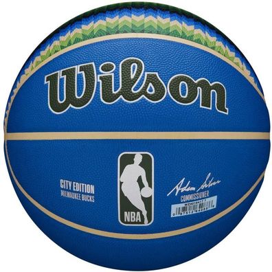 Basketball Wilson NBA Team City Collector Milwaukee Bucks Ball Größe 7