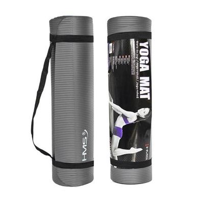 Yoga-Matte HMS YM03 10 mm dick, grau