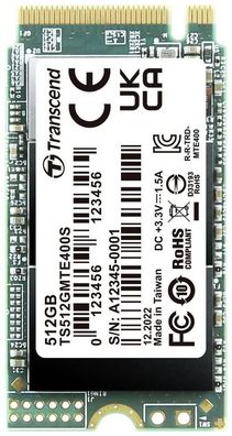 SSD Transcend MTE400S 512 GB intern M.2 2242 PCIe 3.0 x4 (NVMe)