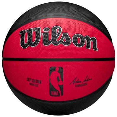 Basketball Wilson NBA Team City Edition Miami Heat rot-schwarz