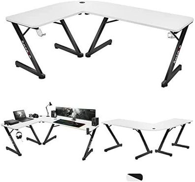 Gaming-Eckschreibtisch Huzaro Hero 7.0 Weiß