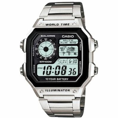 Digitale Uhr Casio AE-1200WHD-1AVEF Grau