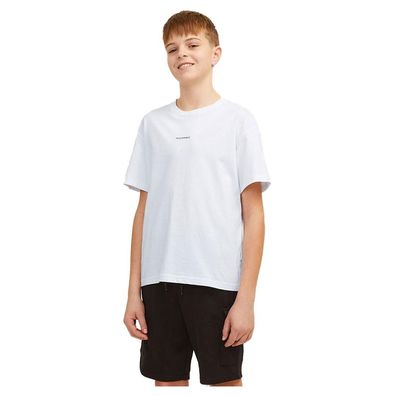 T-Shirt Jack & Jones Junior Weiß, lockere Passform