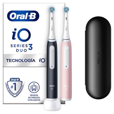 Elektrische Zahnbérste Oral-B iO Series 3 Duo Schwarz und Rosa