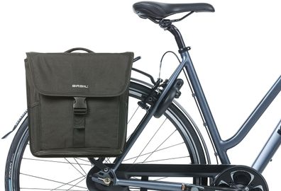 Fahrradzubehör Basil GO DOUBLE BAG Doppeltasche 32 Liter schwarz
