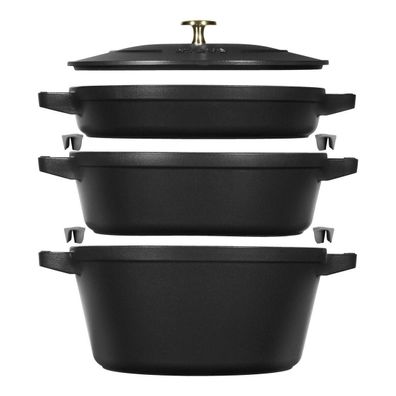Kéchen-Set Staub 4,2 Liter Gusseisen schwarz