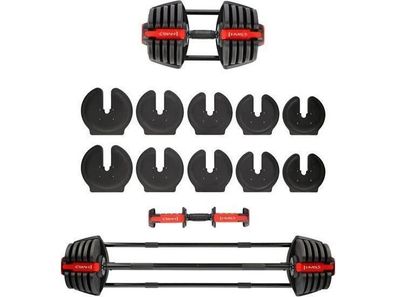 Ensemble d'haltÜres rglables HMS SGR40 PRO SET 2W1 bis 41 kg