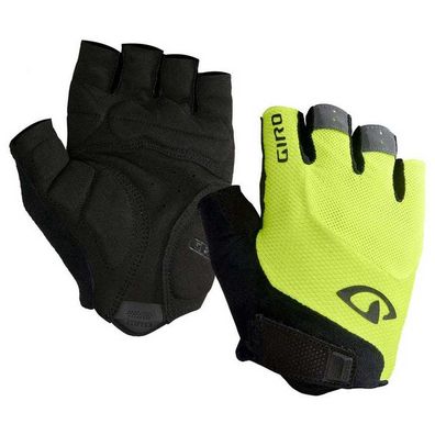 Fahrradhandschuhe Giro Bravo Gel schwarz und neongelb