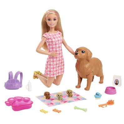 Spielzeug Barbie Geburt der Welpen Mattel bunt