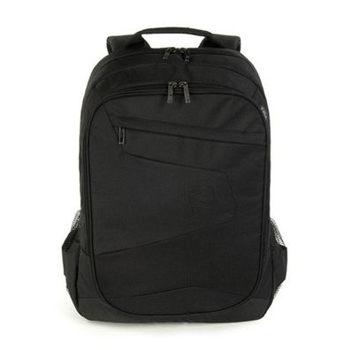 Laptop-Rucksack Tucano Lato aus recyceltem Polyester, schwarz