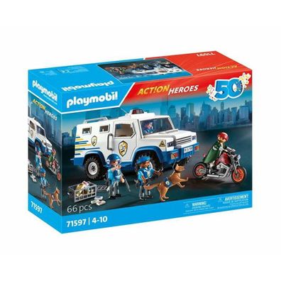 Konstruktionsspielzeug Playmobil 71597 Panzerwagen mit Figuren