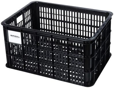 Fahrradkorb Basil L, 40 Liter, Schwarz