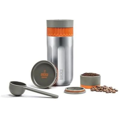 Tragbare Kaffeemaschine Wacaco Pipamoka Grau und Orange