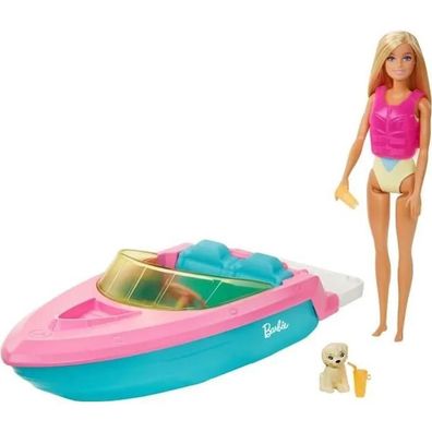 Spielset Barbie mit Boot und Puppe, bunt