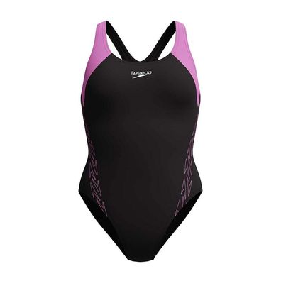 Badeanzug Speedo Hyperboom Splice schwarz mit UV-Schutz