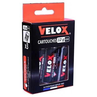 CO2 Kartuschen Velox 12g Schwarz