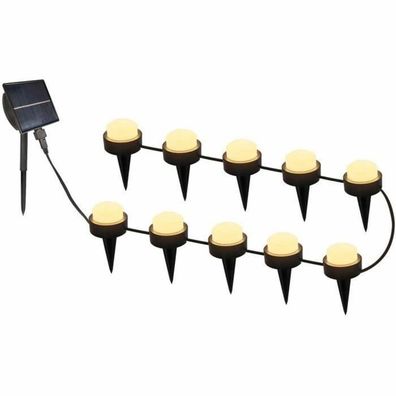 Solare Mini-Spots Set Lumisky 10 Stéck, Schwarz, Warmweiß LED