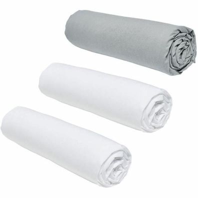 Bettlaken Today Essential 3er Set Baumwolle Craie Stahl