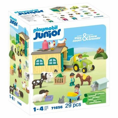 Spielset Playmobil Junior Bauernhof mit Traktor und Tieren