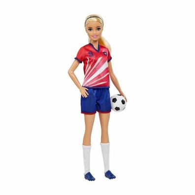Puppe Barbie Footballeuse Rote Trikot