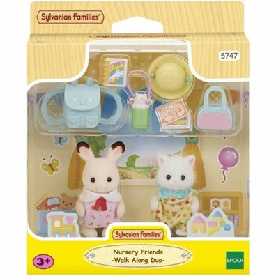 Figuren Sylvanian Families Le duo des bbs en promenade Schokoladenfarben