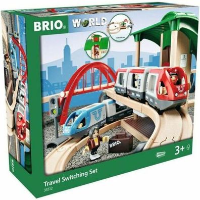 Holzeisenbahn Brio Circuit plateforme voyageurs mit 42 Teilen