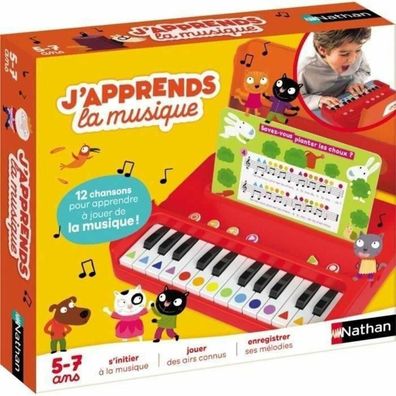 Lernspielzeug Nathan J'apprends la musique rotes elektronisches Klavier