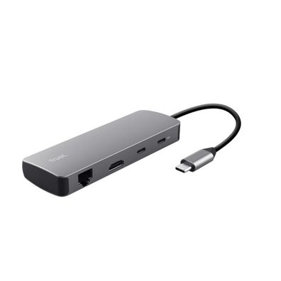 Multifunktionsadapter Trust Dalyx USB-C 8-in-1 Silber