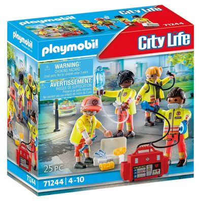Spielset Playmobil Rettungsteam mit 4 Figuren und Zubehör