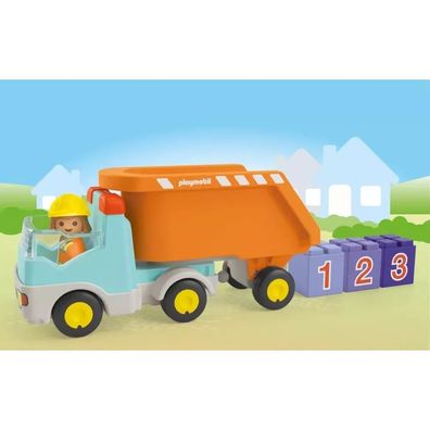 Spielzeug Playmobil Camion Benne Junior Blau