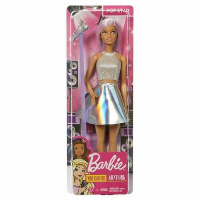 Puppe Mattel Barbie Pop Star silber/rosa